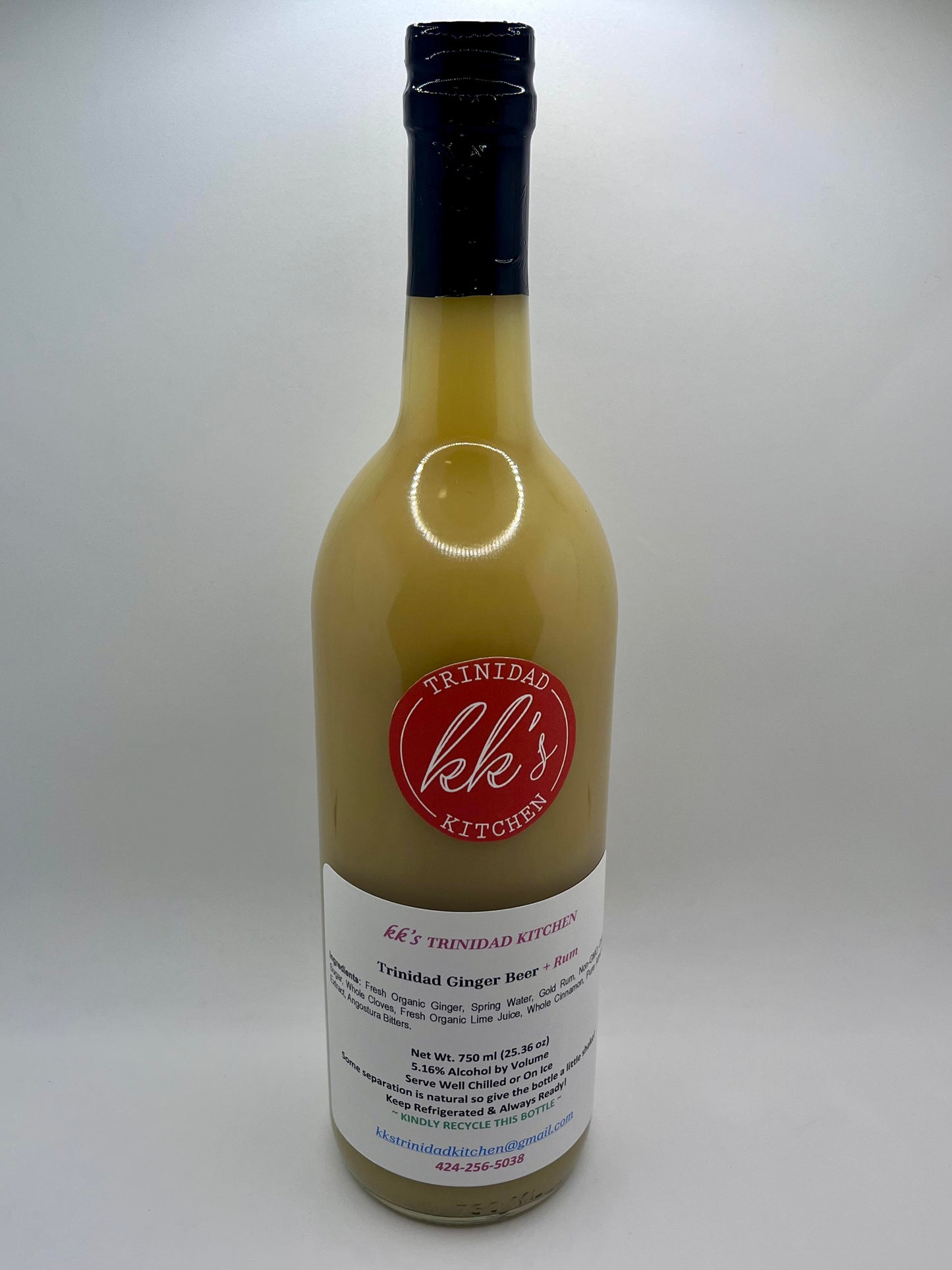 KK's Trinidad Ginger Beer with Rum bottle