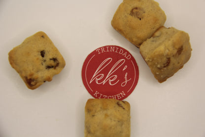 KK's Trinidad Kitchen Coconut Sweet Bread Bites showing logo