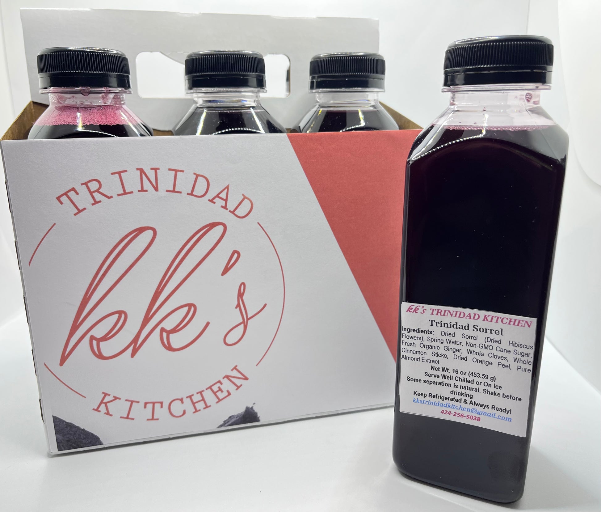 KK's Trinidad Sorrel 6-pack with ingredient label